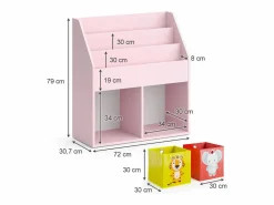Estantería infantil 72x30.7x79 luigi < Vicco Outlet