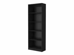 TuHome Armario Oficina * Estanteria Recta 4R Home en Melamina con 5 estantes , 180.59 cm X 62.73 cm X 29.71 cm , Negro