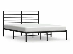 vidaxl Somier - 140X190Cm * Estructura cama sin colchón con cabecero metal 140x190 cm Negro