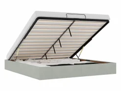 vidaxl Cama Terciopelo|Cama Adulto | Estructura de cama otomana sin colchón claro 160x200cm