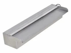Accesorio Piscina * Fuente cascada rectangular LED piscina acero inoxidable 45 cm ES234603 Plateado