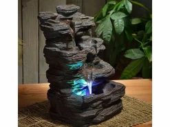 Zen Light Estatua * Fuente de interior Pietra con iluminación LED Marru00f3n