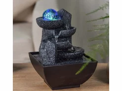 Zen Arôme Estatua * Fuente moderna de resina Lopo Gris