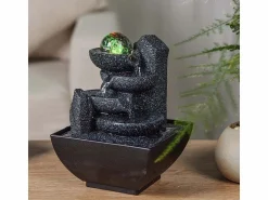 Zen Arôme Estatua * Fuente moderna de resina Lopo Gris