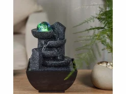 Zen Arôme Estatua * Fuente moderna de resina Lopo Gris