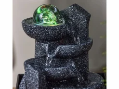 Zen Arôme Estatua * Fuente moderna de resina Lopo Gris