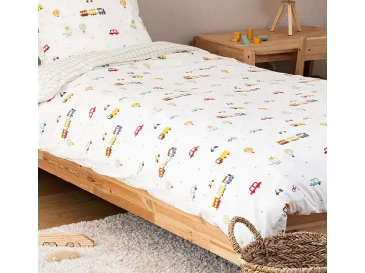 Atmosphera for Kids Ropa De Cama|Juego De Sábanas | Funda nórdica algodón blanco 0.5x140x200 cm