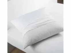 Douceur d'intérieur Protector De Almohada * Funda de Almohada Acolchada "Molly" 50x70 cm 100% Algodón , Lavable a Máquina, Made in Europe Blanco