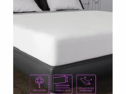 Soleil d'ocre Protector De Almohada | Funda de almohada de algodón protector 60x60 cm FRANELA