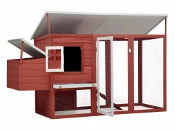 Cama De Animales De Compañía * Gallinero con 1 jaula para huevos madera ES120492 Rojo