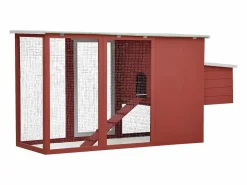 Cama De Animales De Compañía * Gallinero con 1 jaula para huevos madera ES120492 Rojo