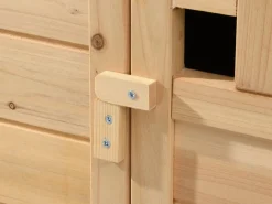 Vente-unique Cama De Animales De Compañía * Gallinero de madera con ponedero - 2 gallinas - Ancho 106 x Prof. 64 x Alt. 71 - Natural- ANSER Color natural claro