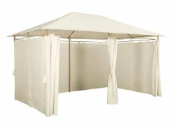 Gazebo de jardín 3x4m con cortinas crudo < Sweeek