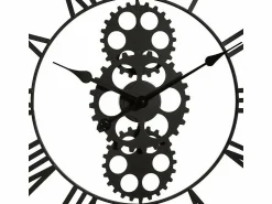 Atmosphera Reloj De Pared | Gran Reloj de Pared Industrial de Madera y Metal D 70 cm