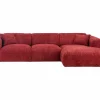 Maison Céphy Colección Rouge Passion|Sofás Y Sillones | Gran sofá rinconera derecha en tela texturizada POGNI de