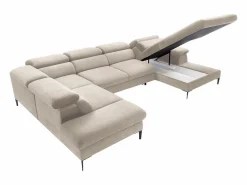 Gran sofá cama rinconera panorámico de terciopelo SEPINA de Pascal Morabito < Vente-unique Online