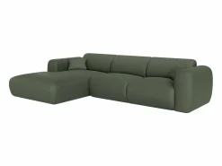 Gran sofá rinconera izquierda de tela jaspeada POGNI de < Maison Céphy Sale