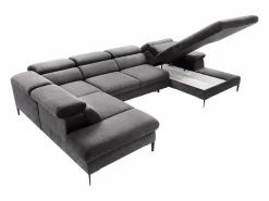 Gran Sofá rinconera panorámico convertible terciopelo SEPINA Pascal Morabito < Vente-unique Outlet