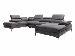 Gran Sofá rinconera panorámico convertible terciopelo SEPINA Pascal Morabito < Vente-unique Outlet