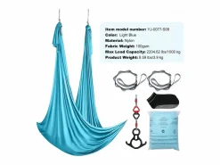Esterillas De Yoga * Hamaca De Yoga Aéreo SucceBuy Conjunto De Hamaca De Yoga Aérea De Seda De 11 Metros Hamaca Trapecio Inversión Azul