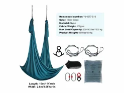 Esterillas De Yoga | Hamaca de Yoga SucceBuy, Columpio Aéreo en Seda y Yoga, 11 m, Hamaca de Trápecio para Inversión, , Kit de Hamaca en Tela de Nailon 100 g/m²