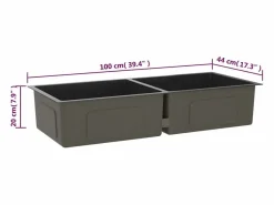 Hicksville Fregadero hecho a mano acero inoxidable < Garden Furniture