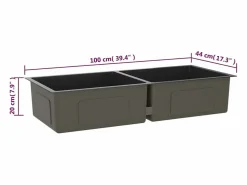 Hicksville Fregadero hecho a mano acero inoxidable < Garden Furniture