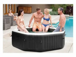 Intex Spa Hinchable * Hidromasaje hinchable SPA 28458 201x71 Jet y Bubble Deluxe Negro