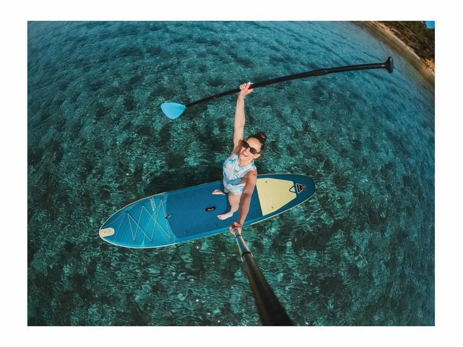 WATTSUP Deportes Náuticos * Hinchable Sup MARLIN 12'5 - 378x86x15cm Dropstitch - Pack Paddle Leash Pump Carry Bag Azul