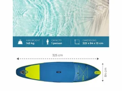 WATTSUP Deportes Náuticos | Hinchable Sup SAR 10'8 - 325x84x15cm Dropstitch - Pack Paddle Leash Pump Carry Bag
