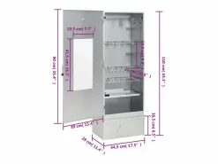 vidaxl Barbacoa | Horno ahumador de BBQ con generador humo frío acero galvanizado