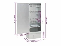 vidaxl Materiales Y Utensilios De Cocina | Horno ahumador de BBQ con generador humo frío acero galvanizado