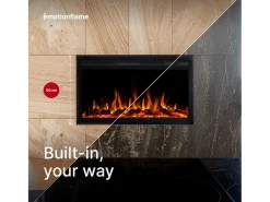 Chimenea|Chimenea | Insert eléctrico INFINITY para chimenea eléctrica - fuego premium - empotrada - 66x14x50 cm - chimenea LED con calefacción 750/1500 W