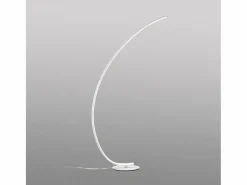 Iole Lámpara de pie LED regulable 30W luz cálida 3000K - Lámpara de pie en color satinado, diseño moderno en aluminio, IP20 < Clearance