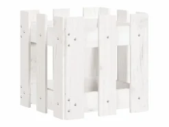Jardinera diseño de valla madera maciza pino blanca 30x30x30 cm < Clicnbuy Online