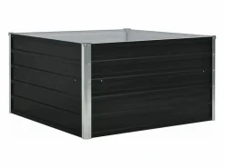 Jardinera elevada de acero galvanizado antracita 100x100x45 cm < Clicnbuy Hot