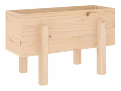 Jardinera madera maciza de pino 62x30x38 cm < Clicnbuy Hot