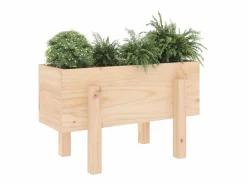 Jardinera madera maciza de pino 62x30x38 cm < Clicnbuy Hot