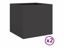 Jardineras 2 unidades acero laminado en frío 32x30x29 cm < Clicnbuy New