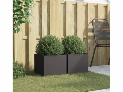 Jardineras 2 unidades acero laminado en frío 32x30x29 cm < Clicnbuy New