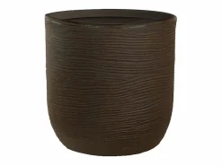 Jarrón * Jarrón de resina de interior y exterior para plantas cilíndricas de diseño d.35x34h Raffaello Marrón Marru00f3n chocolate