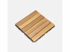 Juego de baldosas de madera para terraza de 30 x 30 cm, diseño lineal < Sweeek Online