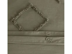 Sweeek Ropa De Cama|Juego De Sábanas * Juego de funda nórdica de algodón, tufted étnico de 2 plazas Verde
