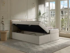 Ysmée Cama Continental Boxspring | Juego completo de ropa de cama decorativa con canapés abatibles - 160 x 200 cm - - SIAKI