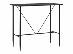 vidaxl Mesa Alta * Juego de mesa alta y taburetes 5 piezas tela oscuro Gris