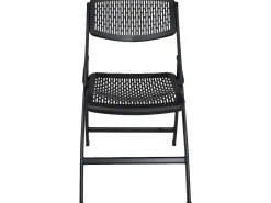 Juego de 4 sillas plegables de metal y plástico calado SABA < Kayelles Sale
