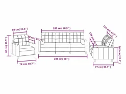 Juego de sofás con cojines 3 piezas tela < vidaxl Discount