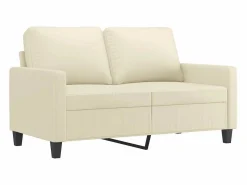 Clicnbuy Conjunto Sofás * Juego de sofás con cojines 3 piezas cuero sintético Crema