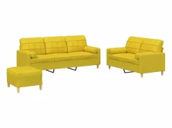 Juego de sofás con cojines 3 piezas tela claro < Clicnbuy Clearance