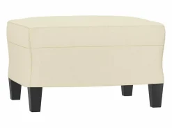 Clicnbuy Conjunto Sofás * Juego de sofás con cojines 3 piezas cuero sintético color Crema